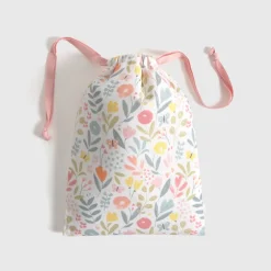 Bolsa de algodón estampado floral Bloom