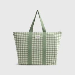 Bolsa de playa algodón cuadros vichy Revi