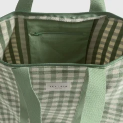 Bolsa de playa algodón cuadros vichy Revi