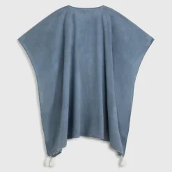 Caftán algodón lavado bordado floral Sonis