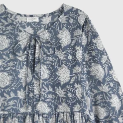 Caftán corto algodón estampado floral Kenco