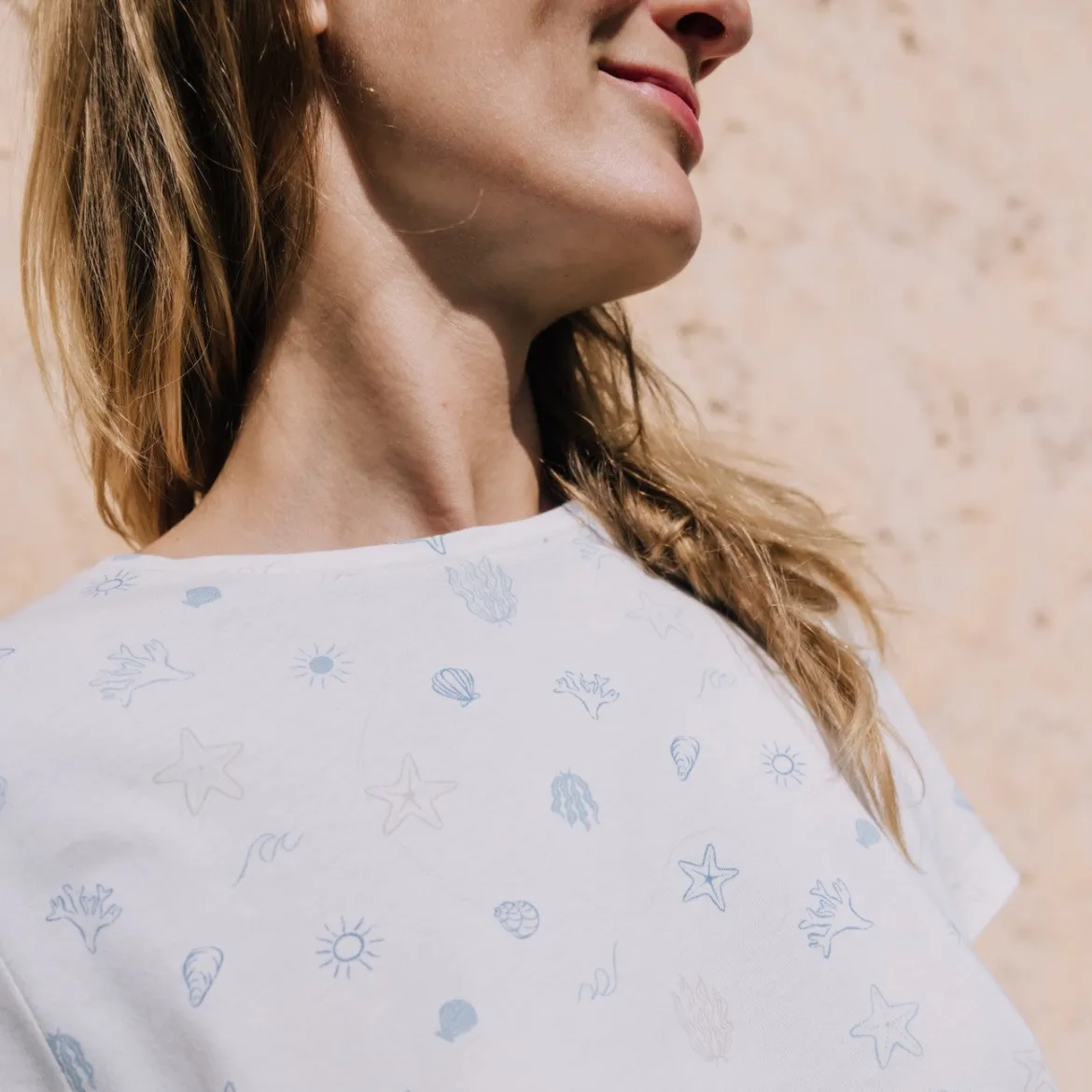 Camiseta algodón estampados marinos Moana