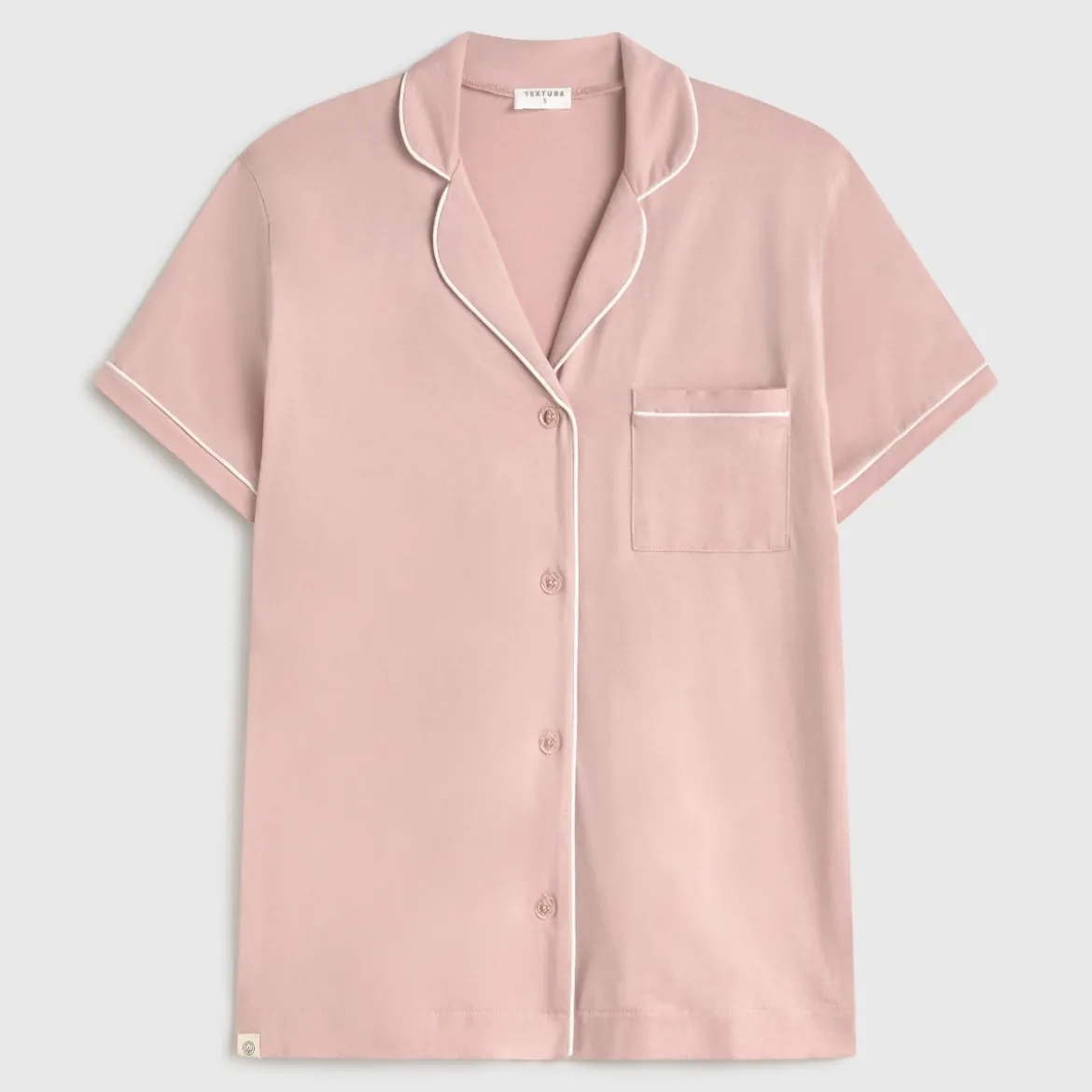 Camiseta de punto de algodón con botones Vega