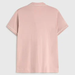 Camiseta de punto de algodón con botones Vega