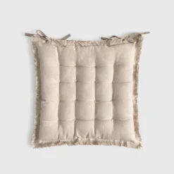 Cojín de silla algodón acolchado con flecos Flepade