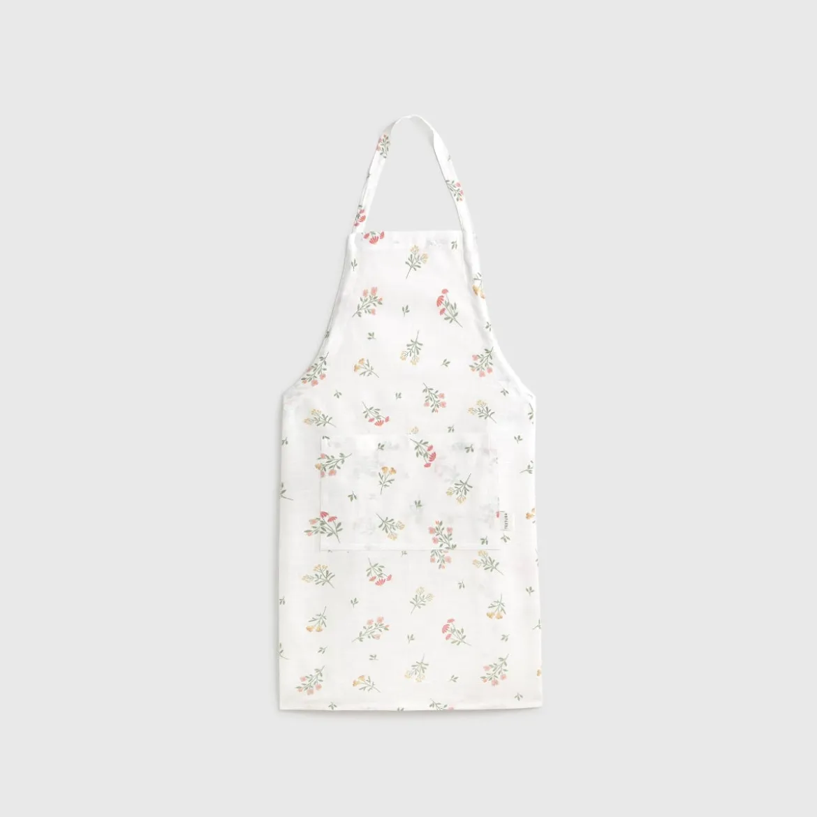 Delantal algodón estampado flores Florgu