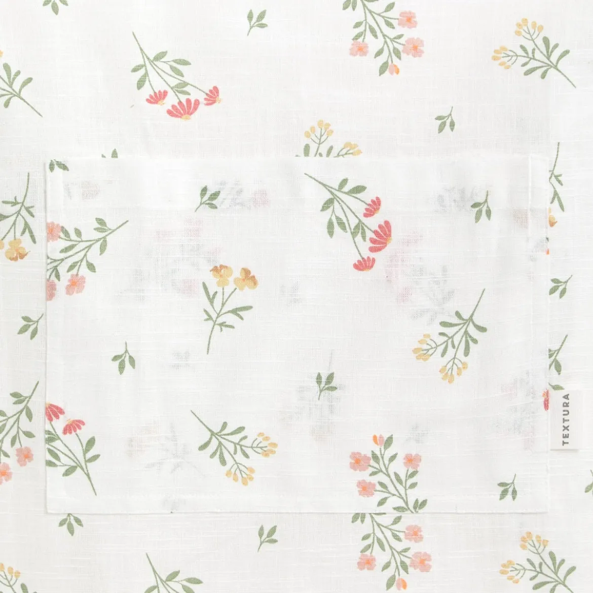Delantal algodón estampado flores Florgu