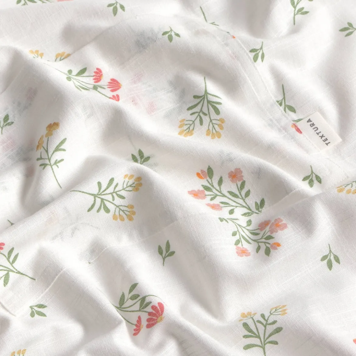 Delantal algodón estampado flores Florgu