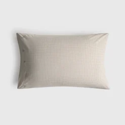Funda de almohada algodón cuadros vichy bordado Semma