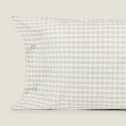 Funda de almohada algodón 180 hilos cuadros vichy Kimcua