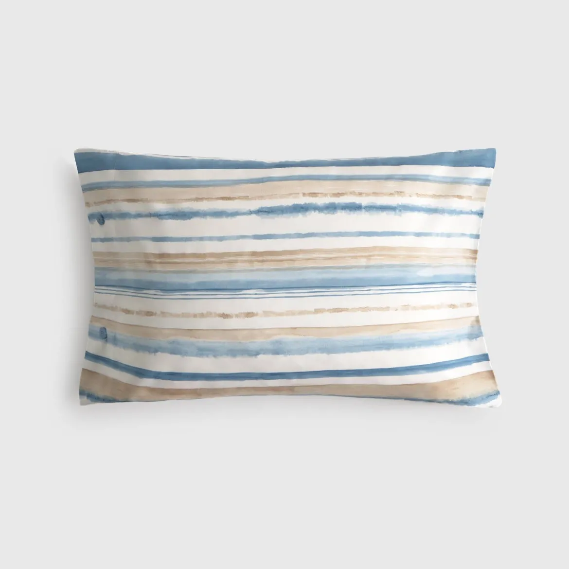 Funda de almohada algodón percal rayas Medarena