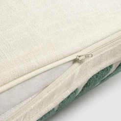 Funda de cojín algodón bordado flores Sepetalo