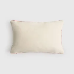 Funda de cojín algodón bordado hoja Hofi