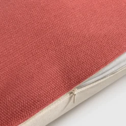 Funda de cojín algodón bordado hoja Hofi