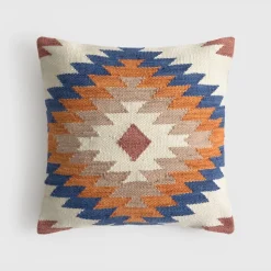 Funda de cojín bordado geométrico Cusco