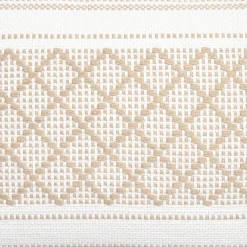 Funda de cojín tejido rombos con borlas Diami