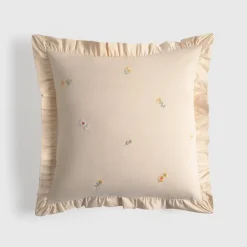 Funda de cuadrante algodón 180 hilos flores bordadas Laflora