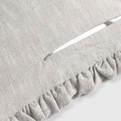 Funda de cuadrante con volante algodón efecto lino Solivol