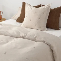 Funda nórdica algodón cuadros vichy bordado Semma