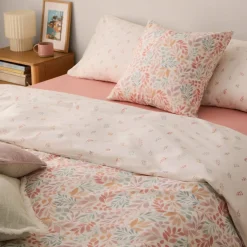 Funda nórdica algodón percal 180 hilos estampado floral Folio