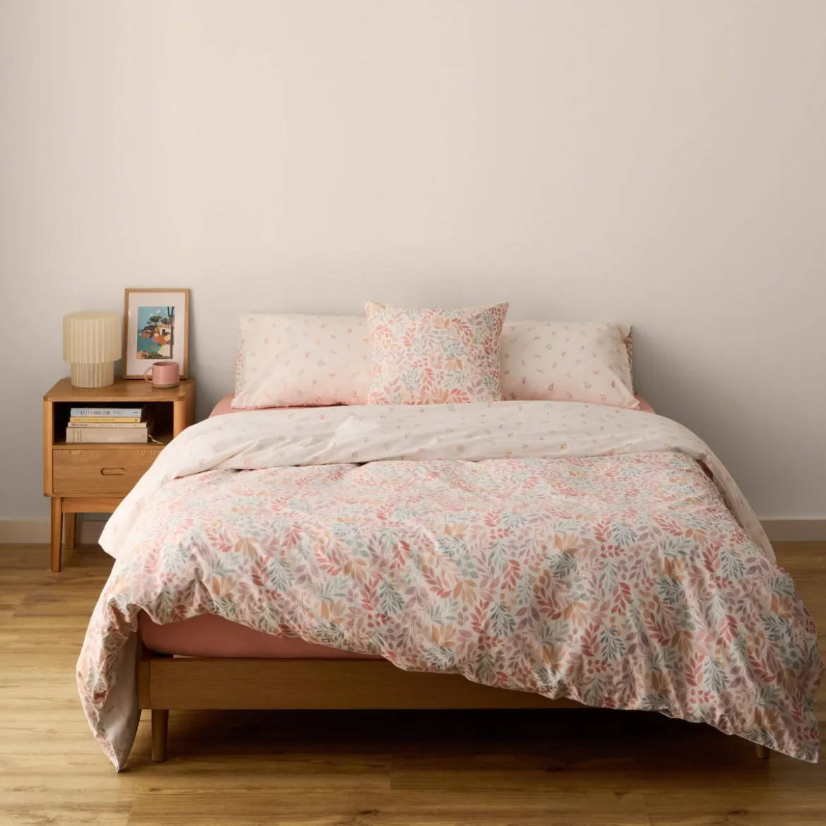 Funda nórdica algodón percal 180 hilos estampado floral Folio