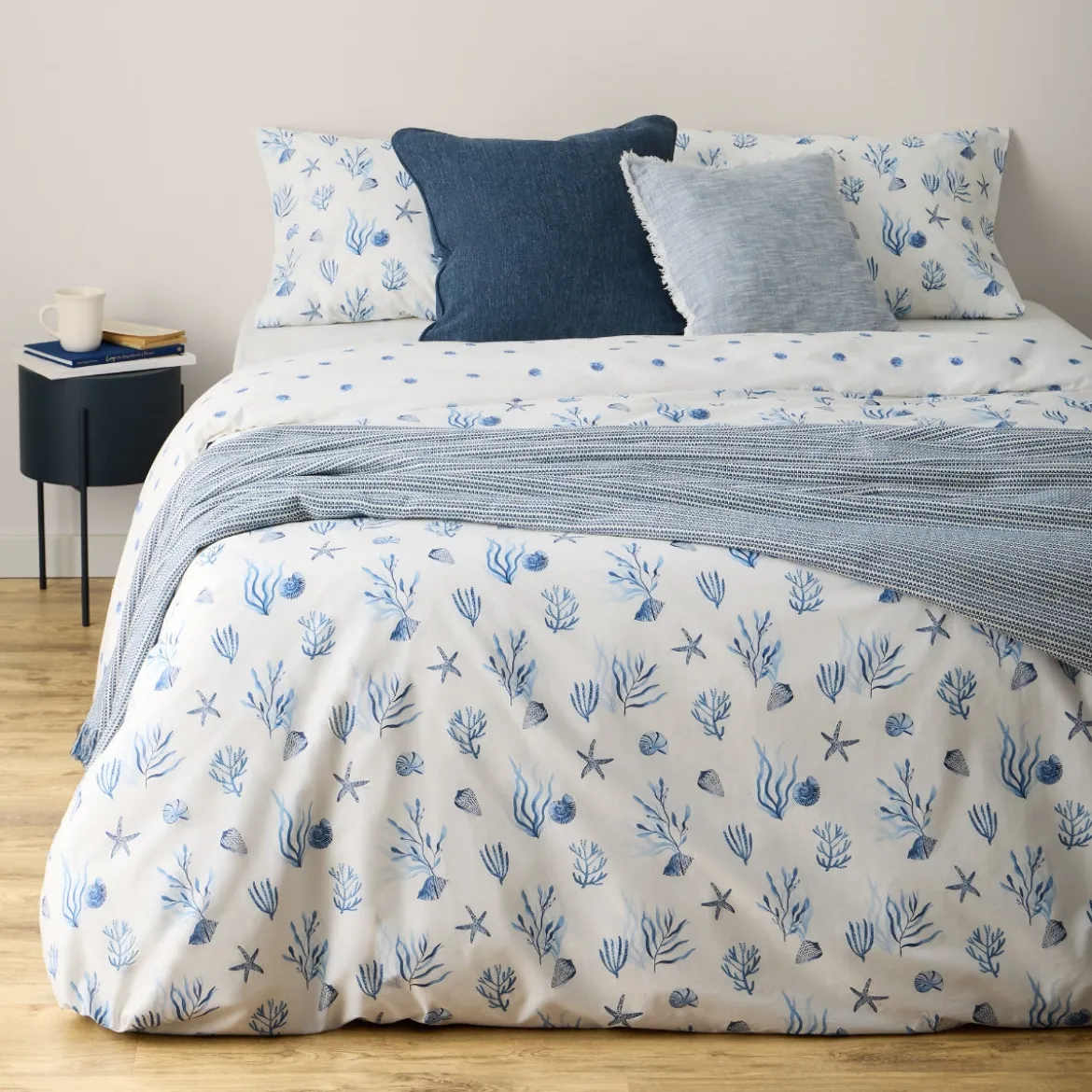 Funda nórdica algodón percal 180 hilos estampado marino Medmar