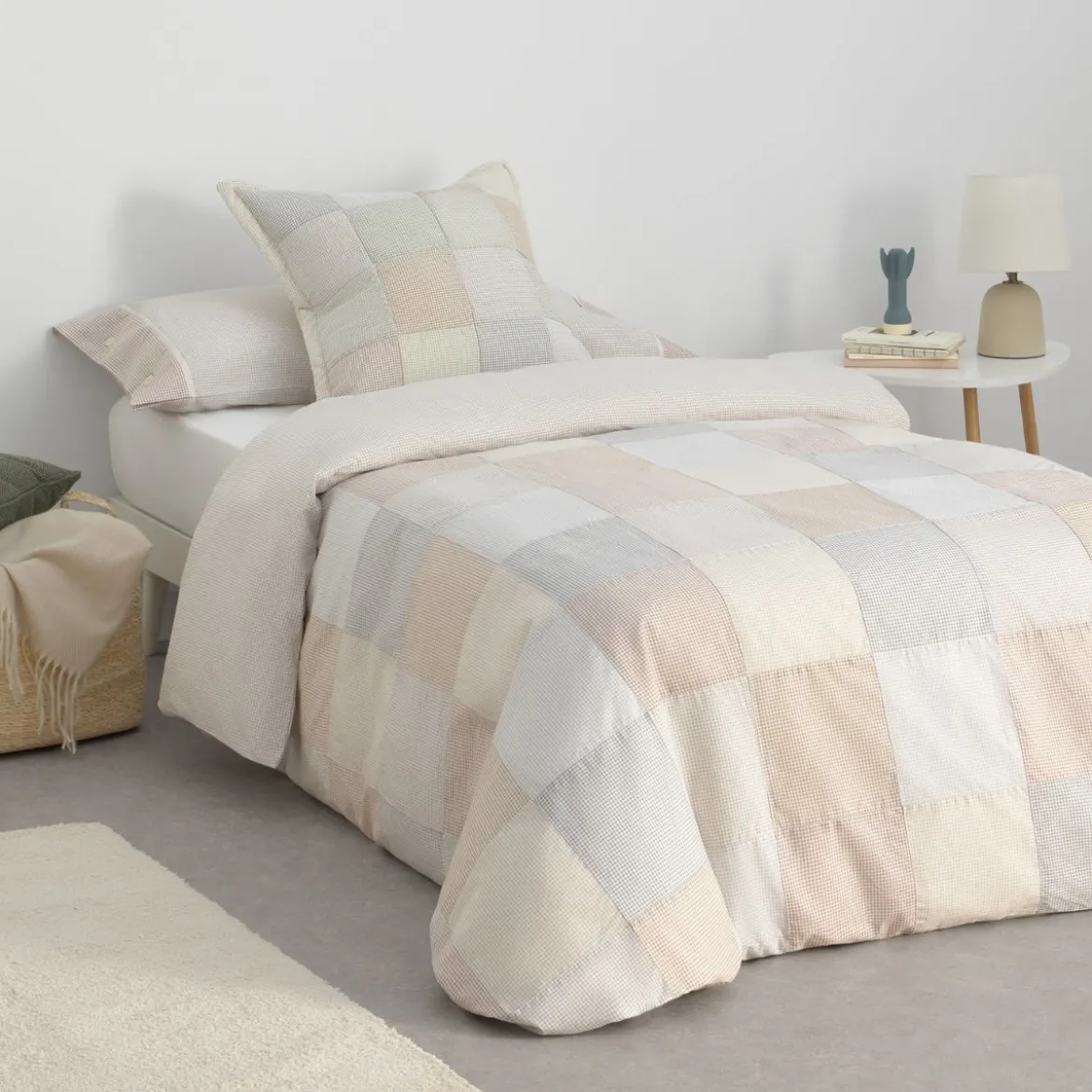 Funda nórdica patchwork algodón 180 hilos cuadros vichy Sepat