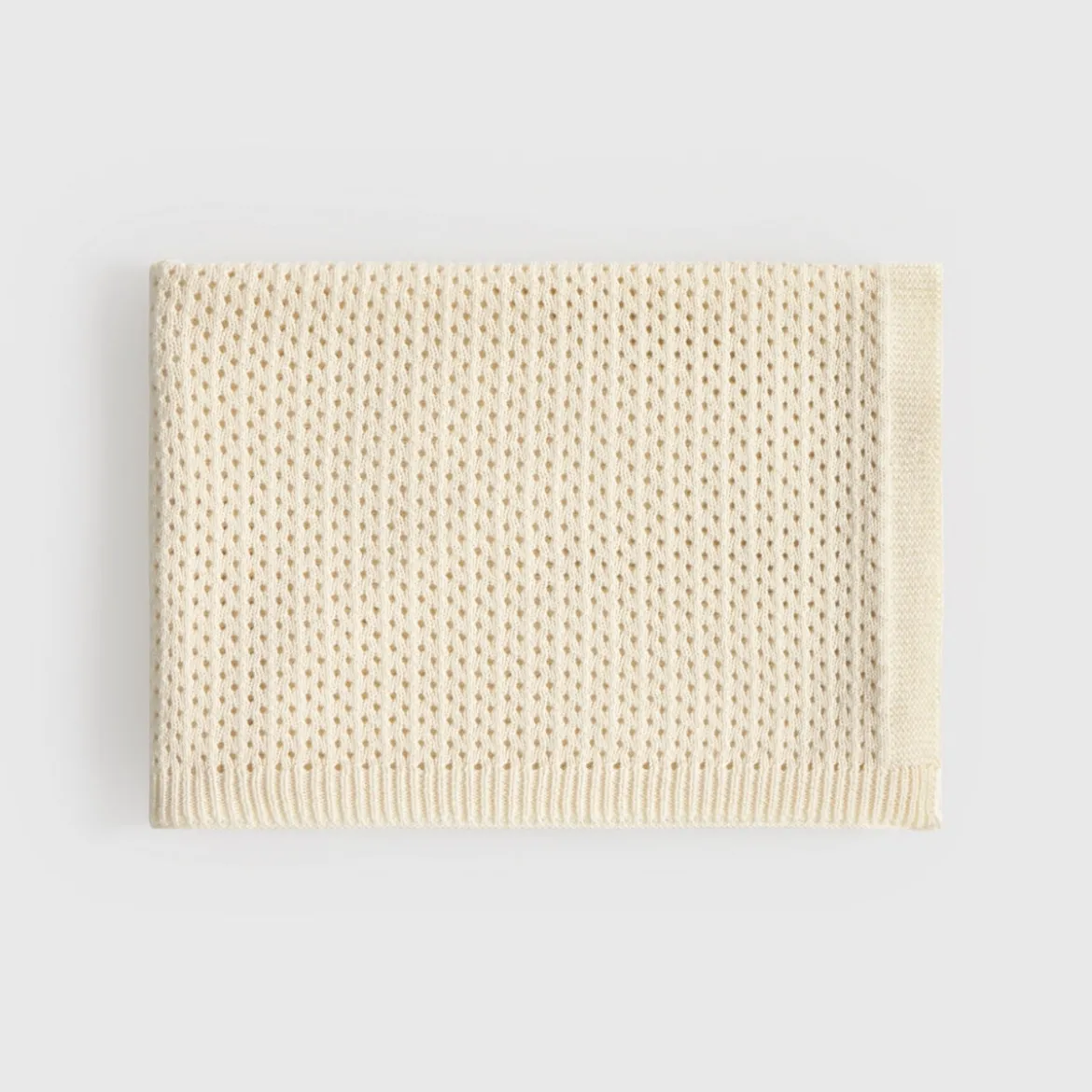 Manta bebé algodón orgánico tricot calado Ralua