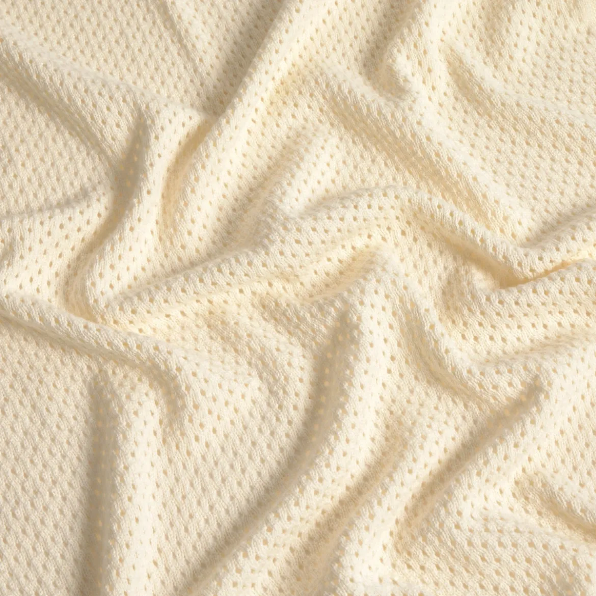 Manta bebé algodón orgánico tricot calado Ralua