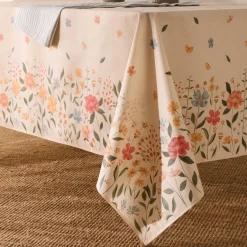 Mantel antimanchas estampado floral Abu