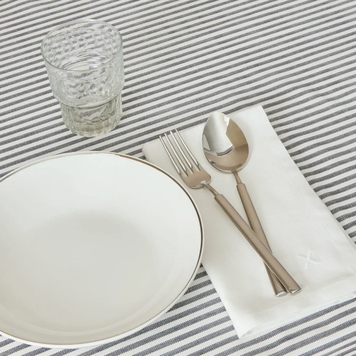 Mantel antimanchas resinado estampado de rayas Oxo