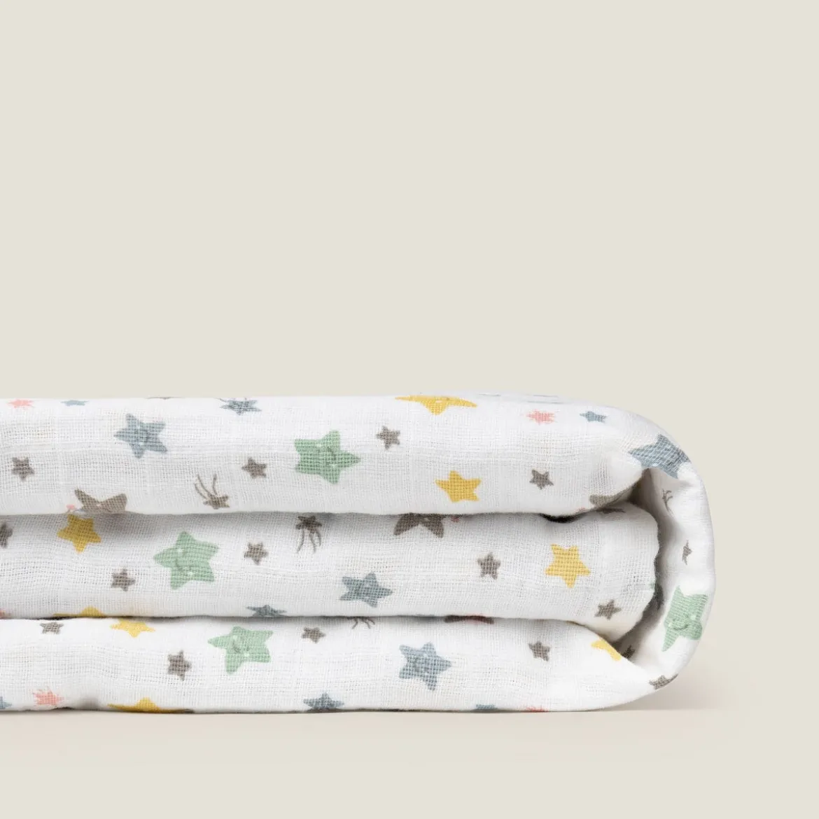 Muselina de algodón con estampado de estrellas Starfi