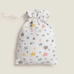 Muselina de algodón con estampado de estrellas Starfi