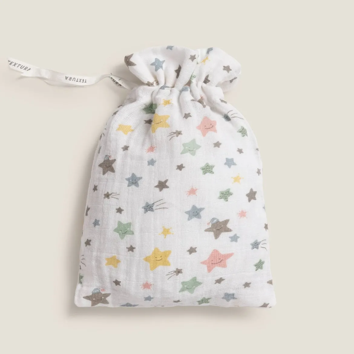 Muselina de algodón con estampado de estrellas Starfi
