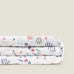 Muselina de algodón con estampado de planetas Planetis