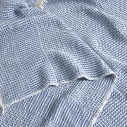 Plaid algodón gofrado con flecos Vima