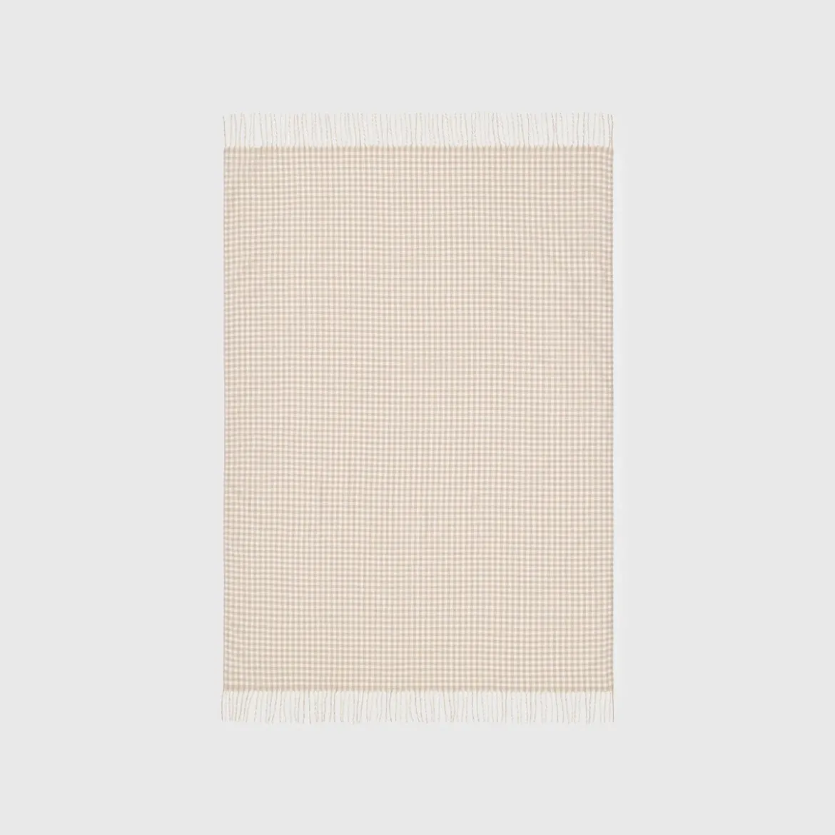 Plaid de cuadros con flecos Vipla