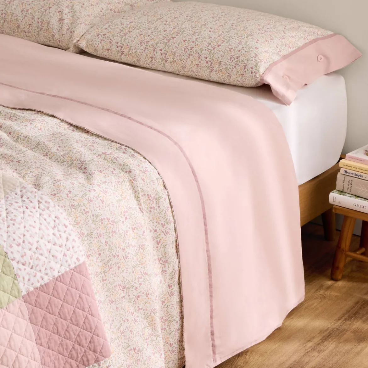 Sábana encimera algodón 180 hilos estampado floral Lalapat