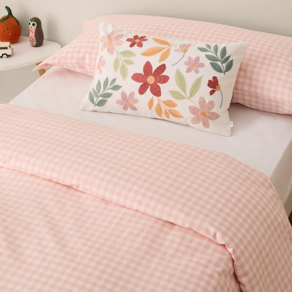 Set funda nórdica algodón percal 180 hilos cuadros vichy Kimcuad