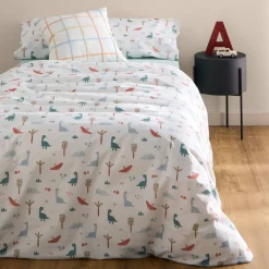 Set funda nórdica algodón percal 180 hilos dinosaurios