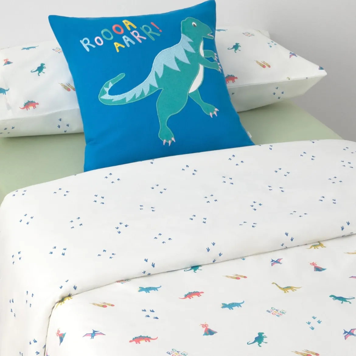 Set funda nórdica algodón percal 180 hilos dinosaurios Duno