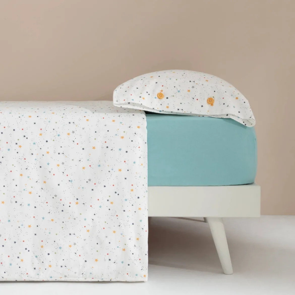 Set funda nórdica algodón percal 180 hilos estrellas Starti