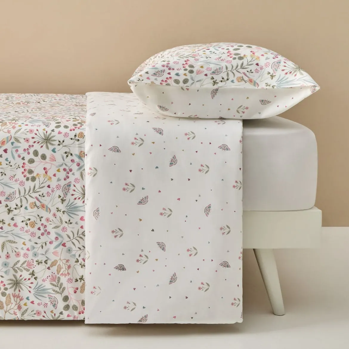 Set funda nórdica algodón percal 180 hilos floral Sibel