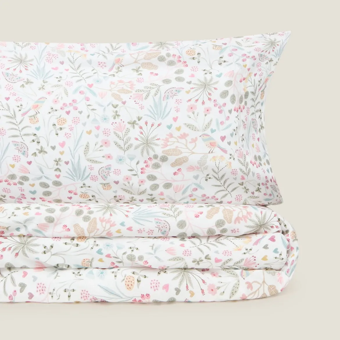 Set funda nórdica algodón percal 180 hilos floral Sibel