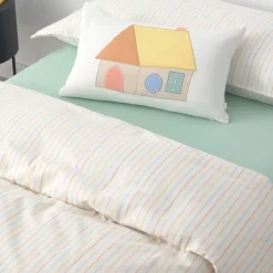 Set funda nórdica algodón percal 180 hilos rayas Ray