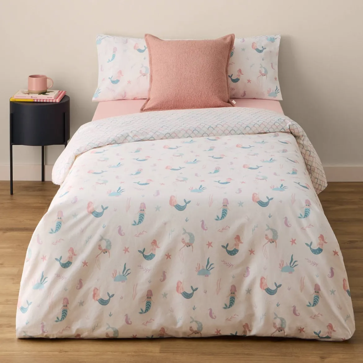 Set funda nórdica algodón percal 180 hilos sirenas Mermaid