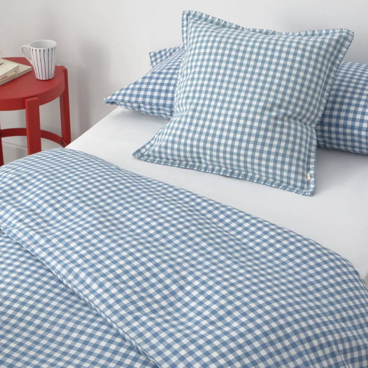 Set funda nórdica algodón percal 180 hilos vichy Kimcuad