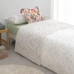 Set sábana algodón percal 180 hilos floral Sibel