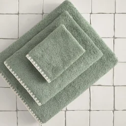 Toalla baño rizo algodón pespunte Unimax