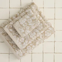 Toalla de baño algodón jacquard floral Medflo